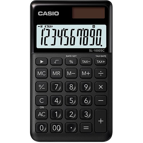 Калькулятор Casio SL-1000SC-BK-W-EP черный