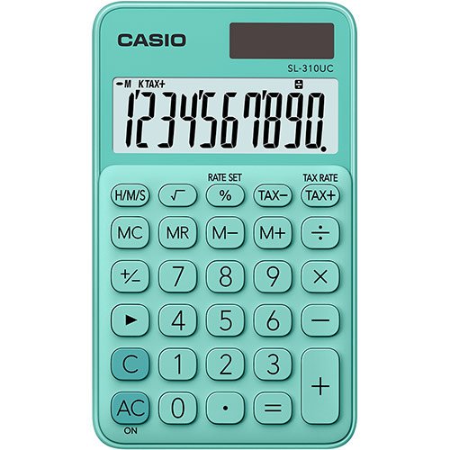 Калькулятор Casio SL-310UC-GN-W-EC зеленый