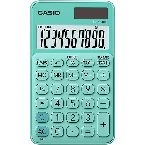 Калькулятор Casio SL-310UC-GN-W-EC зеленый