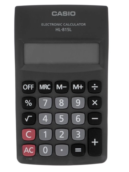 Калькулятор Casio HL-815L-BK-W-GP черный
