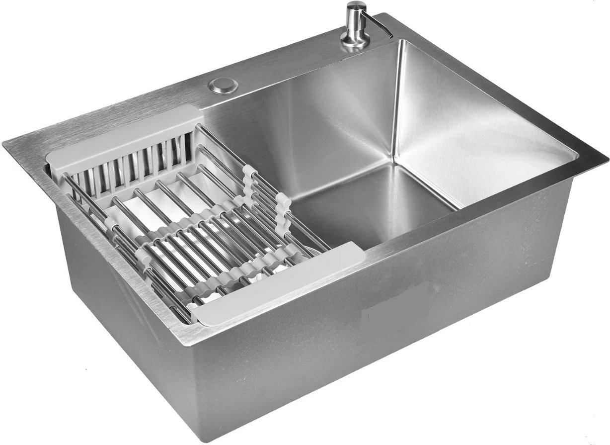 Кухонная мойка Мойка врезная сатин Сатин врезная 60х45х23 см, нержавеющая сталь