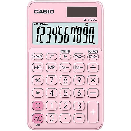 Калькулятор Casio SL-310UC-PK-W-UC розовый