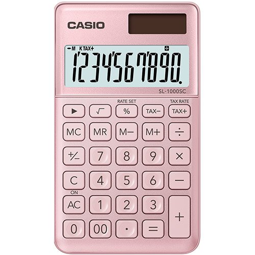 Калькулятор Casio SL-1000SC-PK-W-EP розовый