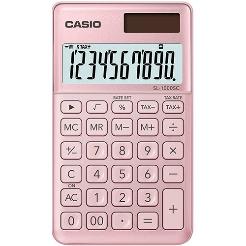 Калькулятор Casio SL-1000SC-PK-W-EP розовый