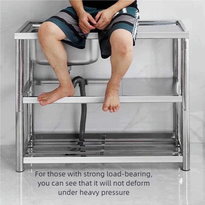 Кухонная мойка Vetta Drsmn002025 напольная 100х50х20 см, нержавеющая сталь, тон алюминиум