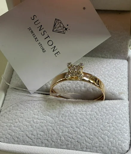 Кольцо Sunstone S852 красное золото 0.80гр 18.5р