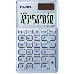 Калькулятор Casio SL-1000SC-BU-W-EP синий   