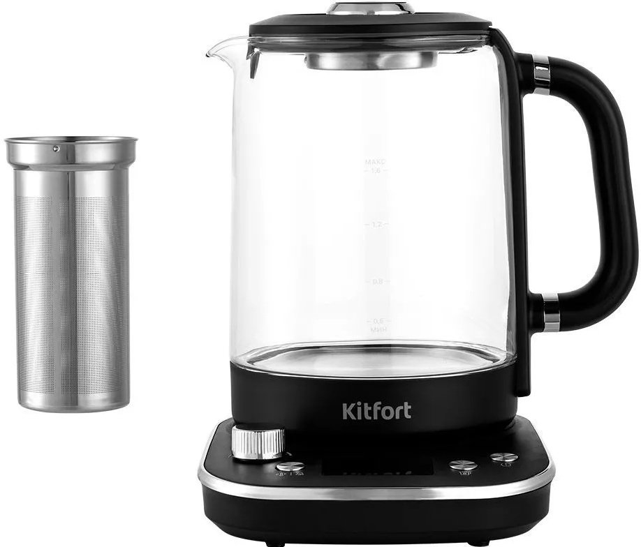 Электрочайник Kitfort KT-6157 черный купить,NaN