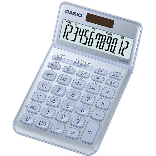 Калькулятор Casio JW-200SC-BU-S-EP голубой купить,NaN