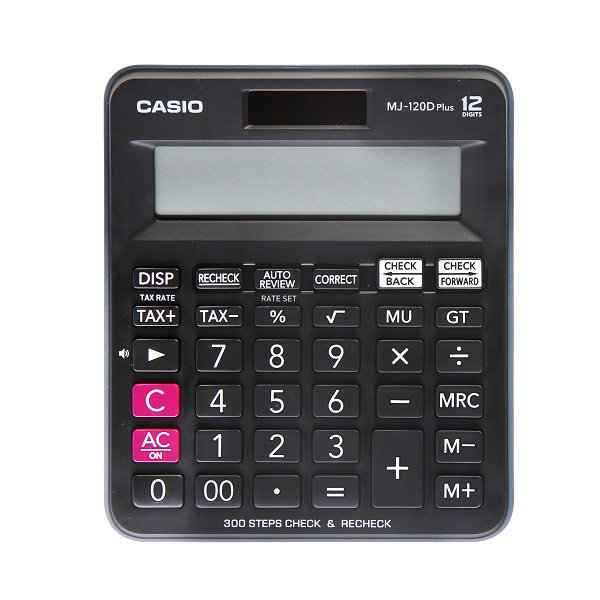 Калькулятор Casio MJ-120DPLUS-W-EP черный