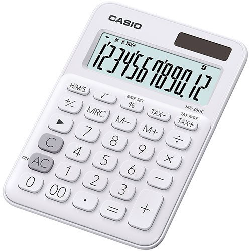Калькулятор Casio MS-20UC-WE-W-EC белый