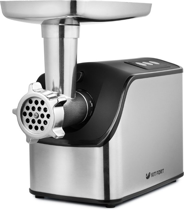 Мясорубка Kitfort KT-2103 черно-серебристая купить,NaN