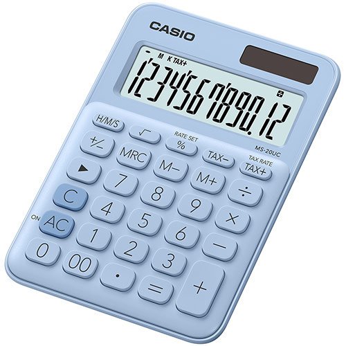 Калькулятор Casio MS-20UC-LB-W-EC голубой