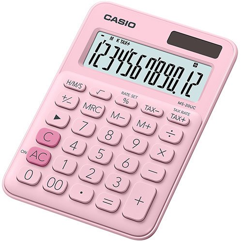 Калькулятор Casio MS-20UC-PK-W-UC розовый