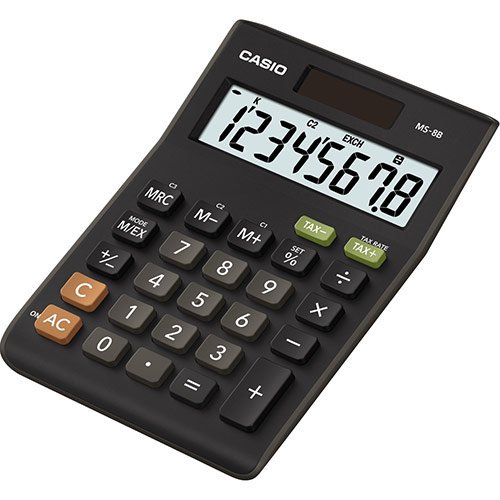 Калькулятор Casio MS-8B-S-EC черный