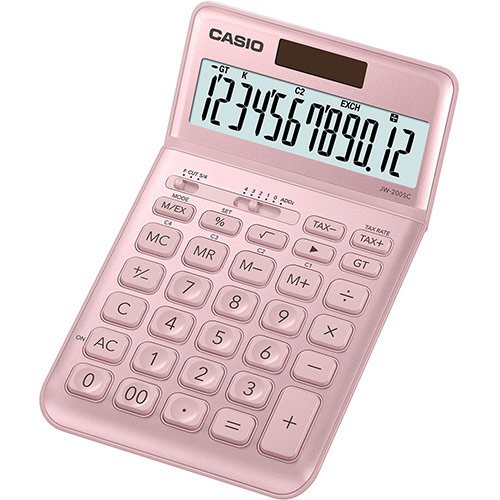 Калькулятор Casio JW-200SC-PK-S-EP розовый