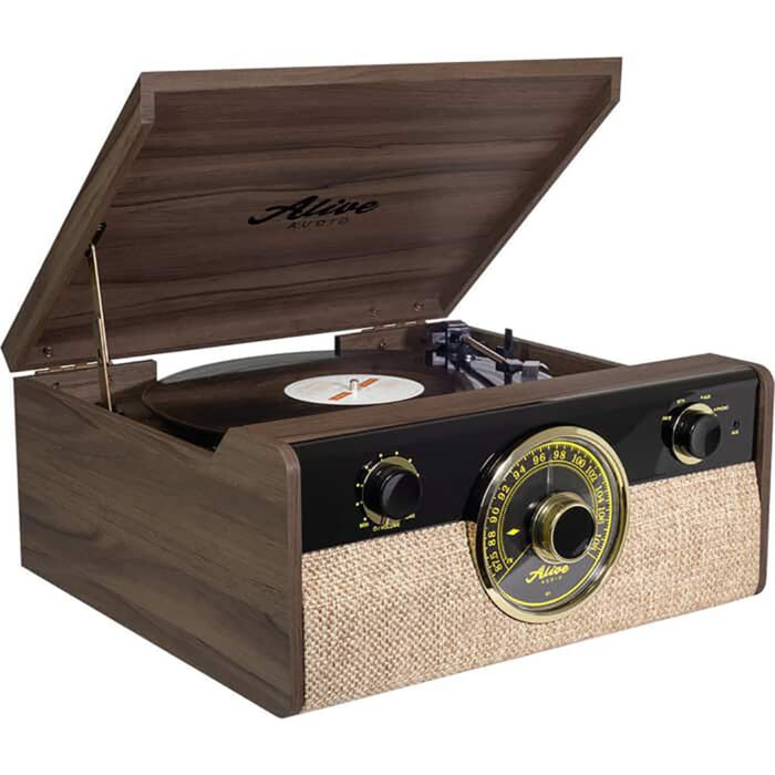 Виниловый проигрыватель Alive Audio Fusion Dark Wood c Bluetooth и FM-радио FSN-01-DW купить,NaN