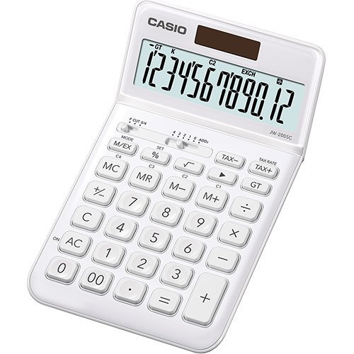 Калькулятор Casio JW-200SC-WE-S-EP белый