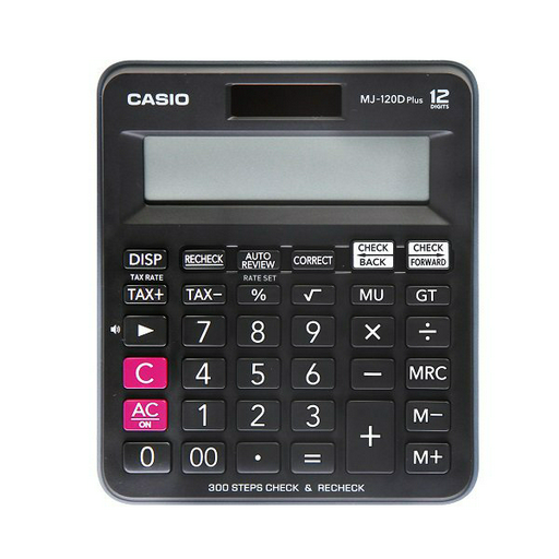 Калькулятор Casio MJ-120DPLUS-W-EP черный