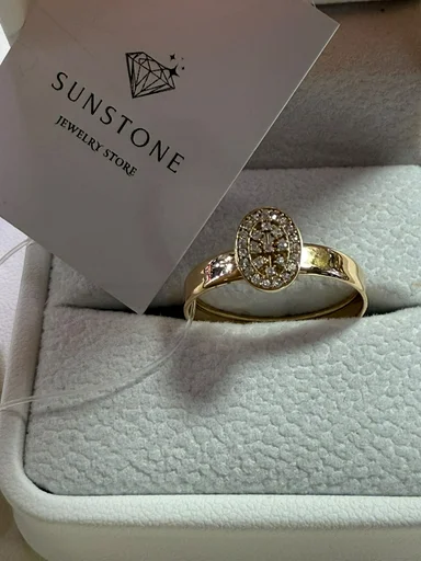 Кольцо Sunstone S854 красное золото 0.90гр 19р 