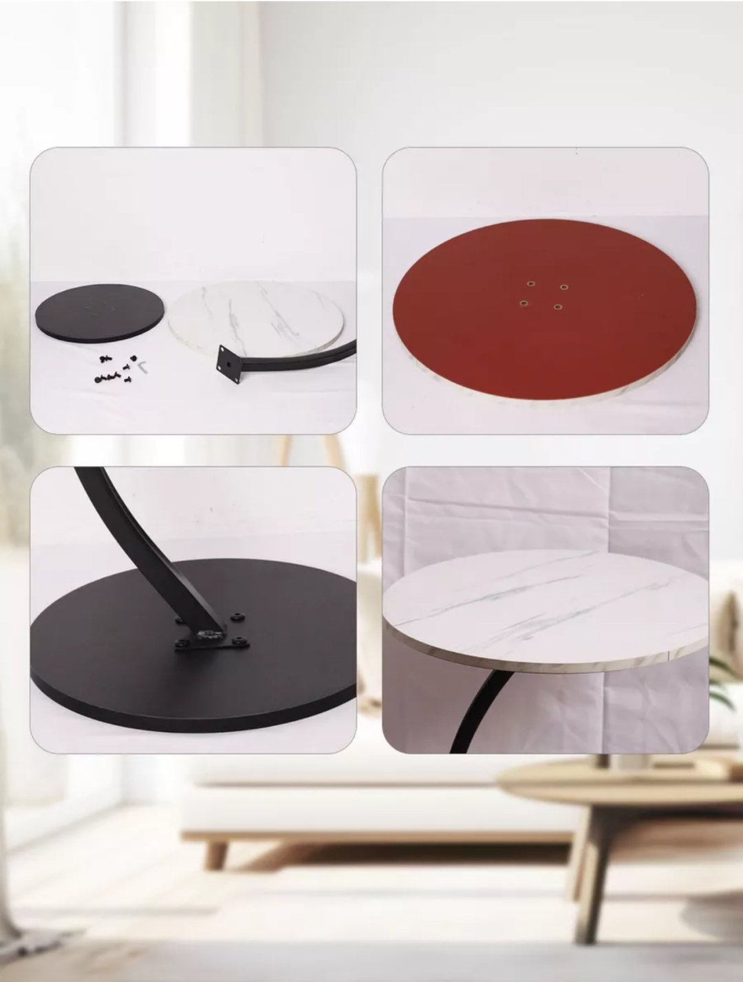 Журнальный столик 30047116_328014361, 40x40x60 см, черный, белый - ForteMarket Журнальный столик 30047116_328014361, 40x40x60 см, черный, белый купить,0