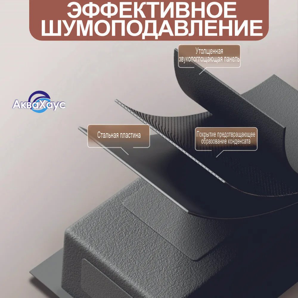 Кухонная мойка 174606124 врезная 60х45х22 см, нержавеющая сталь, тон дакар