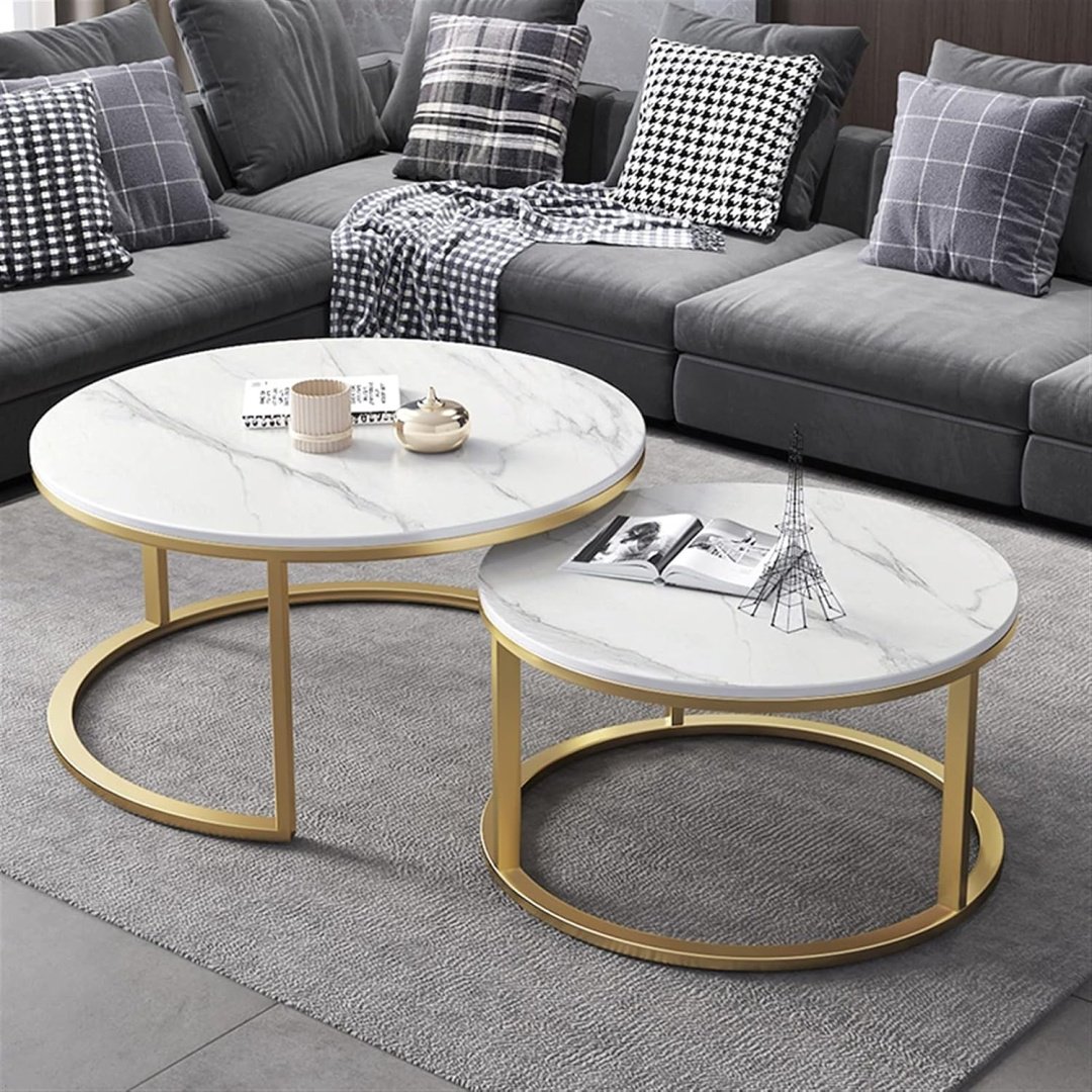 Журнальный столик классический CT003, 70x70x45 см, белый