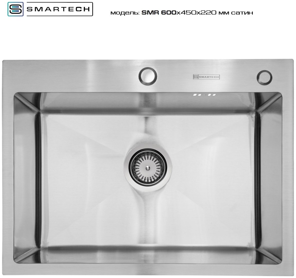 Кухонная мойка SMARTECH Накладная SM6045Satin серебристый купить,0