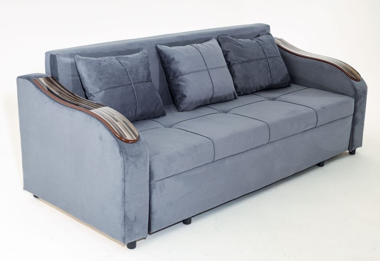Диван Mizam Волна, 210х75 см, обивка ткань, серый - ForteMarket Диван Mizam Волна, 210х75 см, обивка ткань, серый купить,0