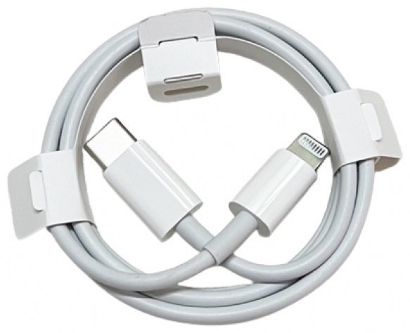 Кабель USB TypeC (M), Lightning (M), 1 м, белый