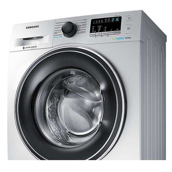 Стиральная машина Samsung WW80K42E07S серебристая купить,NaN
