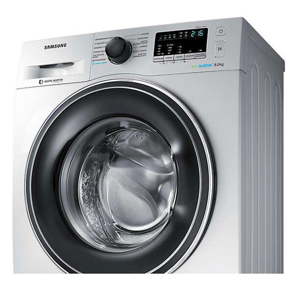 Стиральная машина Samsung WW80K42E07S серебристая купить,NaN