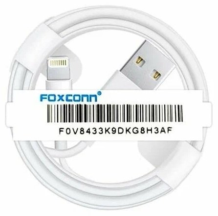 Кабель Foxconn USB 2.0 (M), Lightning (M), 1 м, белый купить,0