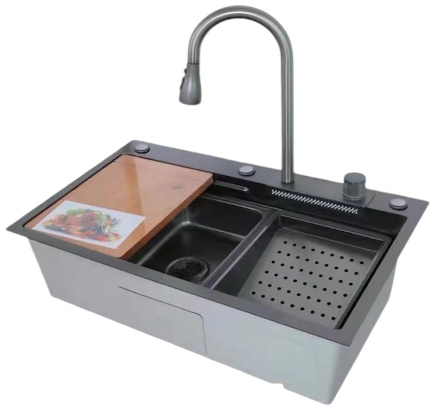 Кухонная мойка U0001070 врезная 75х46х22 см, нержавеющая сталь