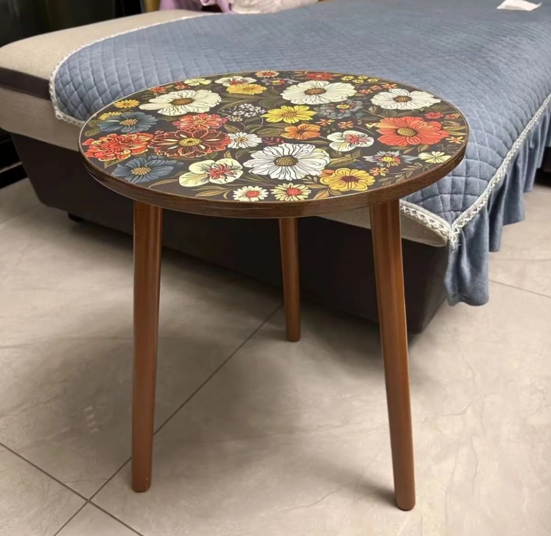 Журнальный столик Flower, 40x40x47 см, мультиколор, коричневый - ForteMarket Журнальный столик Flower, 40x40x47 см, мультиколор, коричневый купить,0