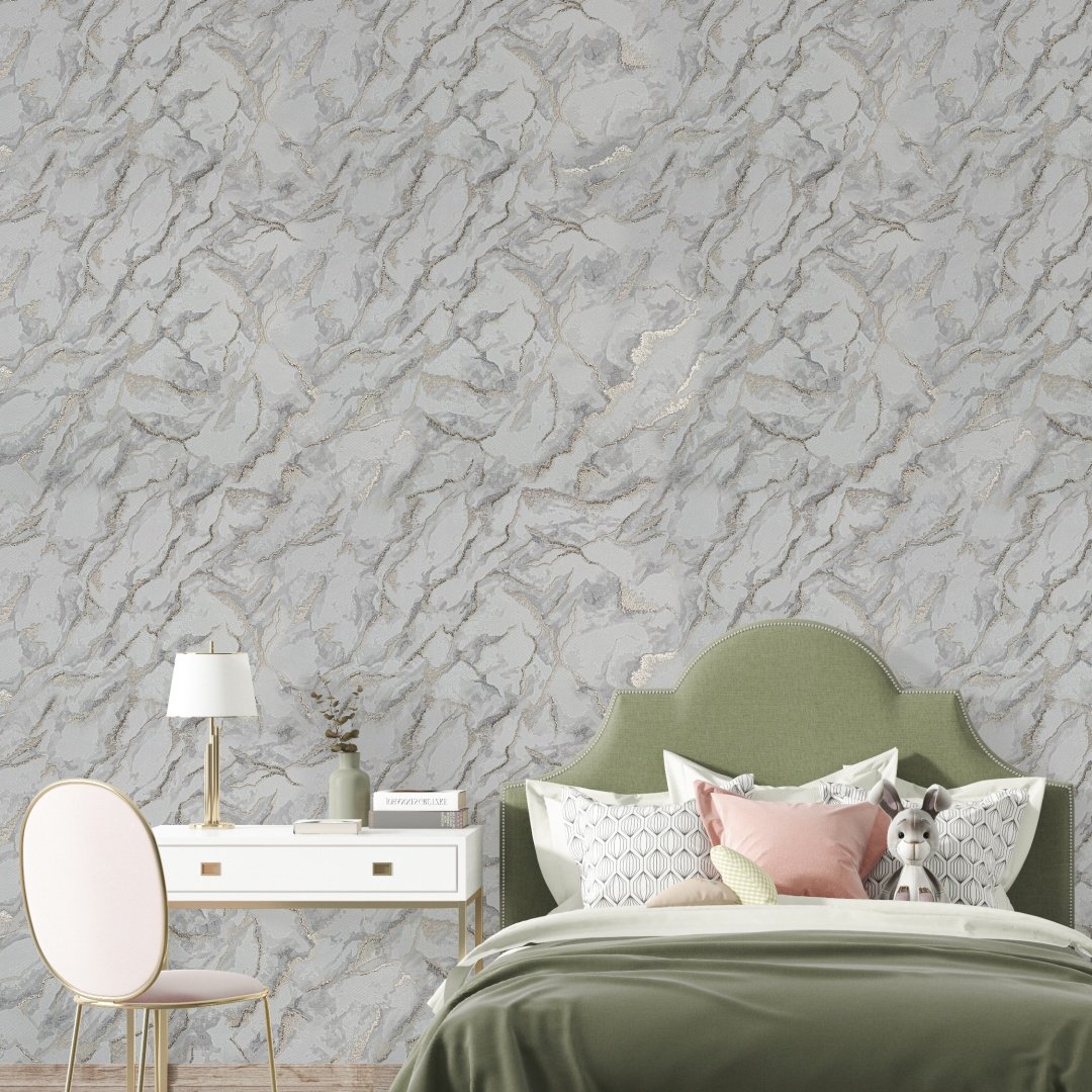 Обои Home Color рулонные HC31181-44 серые мрамор, основа флизелин (10x1.06 м) - ForteMarket Обои Home Color рулонные HC31181-44 серые мрамор, основа флизелин (10x1.06 м) купить,0