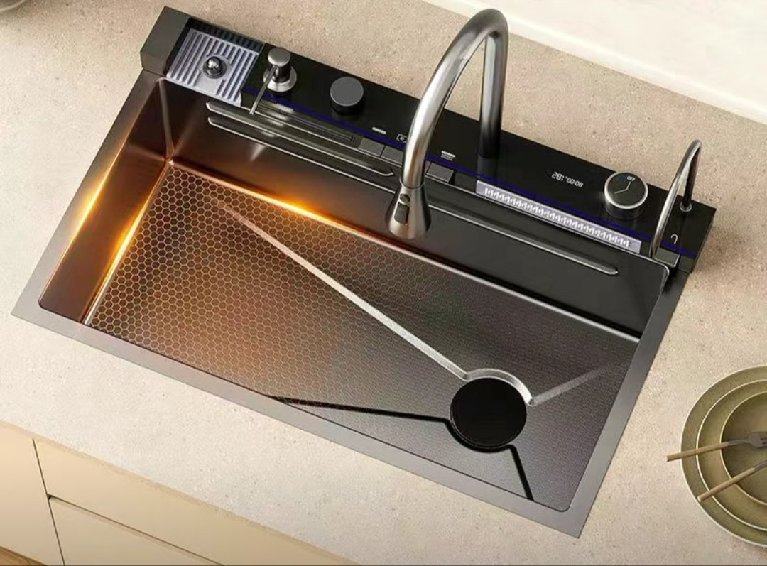 Кухонная мойка Moy0040 Черный графит врезная 75х45х21 см, нержавеющая сталь