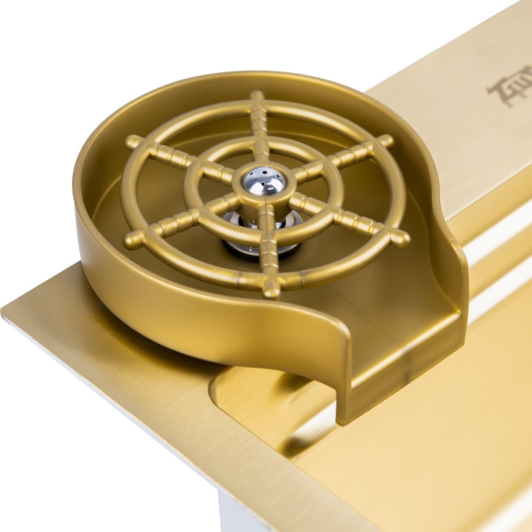 Кухонная мойка ZEUS 7545 Gold Золото врезная 75х45х22 см, нержавеющая сталь