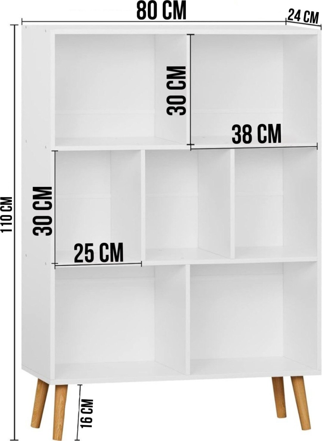 Стеллаж напольный , 80x24x110 см, белый - ForteMarket Стеллаж напольный , 80x24x110 см, белый купить,0