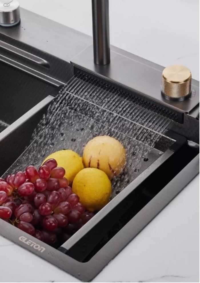 Кухонная мойка 7546HJ врезная 75х46х20 см, нержавеющая сталь