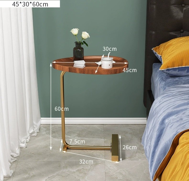 P76665 Журнальный столик, 45x30x60, орех/золото - ForteMarket P76665 Журнальный столик, 45x30x60, орех/золото купить,0