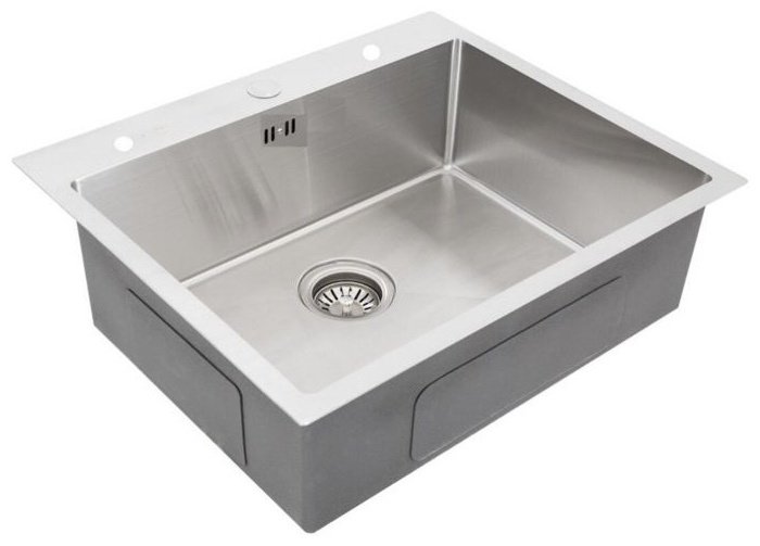 Кухонная мойка OMID 60/45 сатин врезная 60х45х20 см, нержавеющая сталь