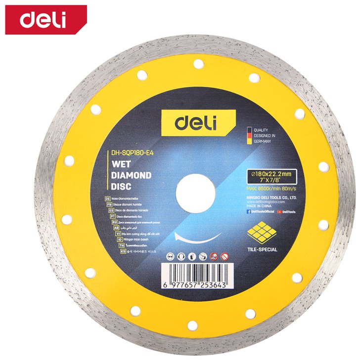 Диск отрезной алмазный 180x22.2х2.2 мм, DELI DH-SQP180-E4