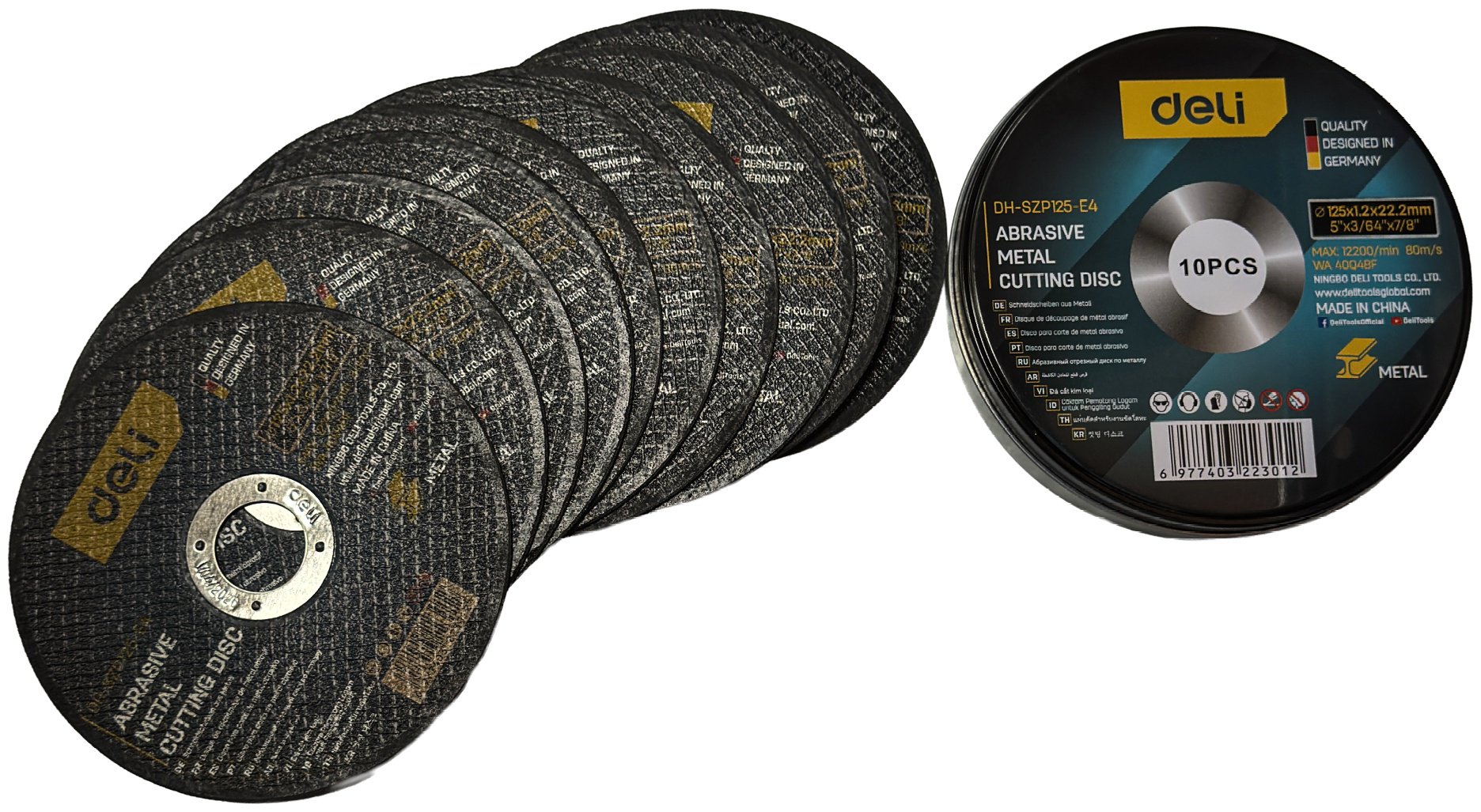 Диск отрезной по металлу 125x22.2х1.2 мм, DELI DH-SZP125-E4