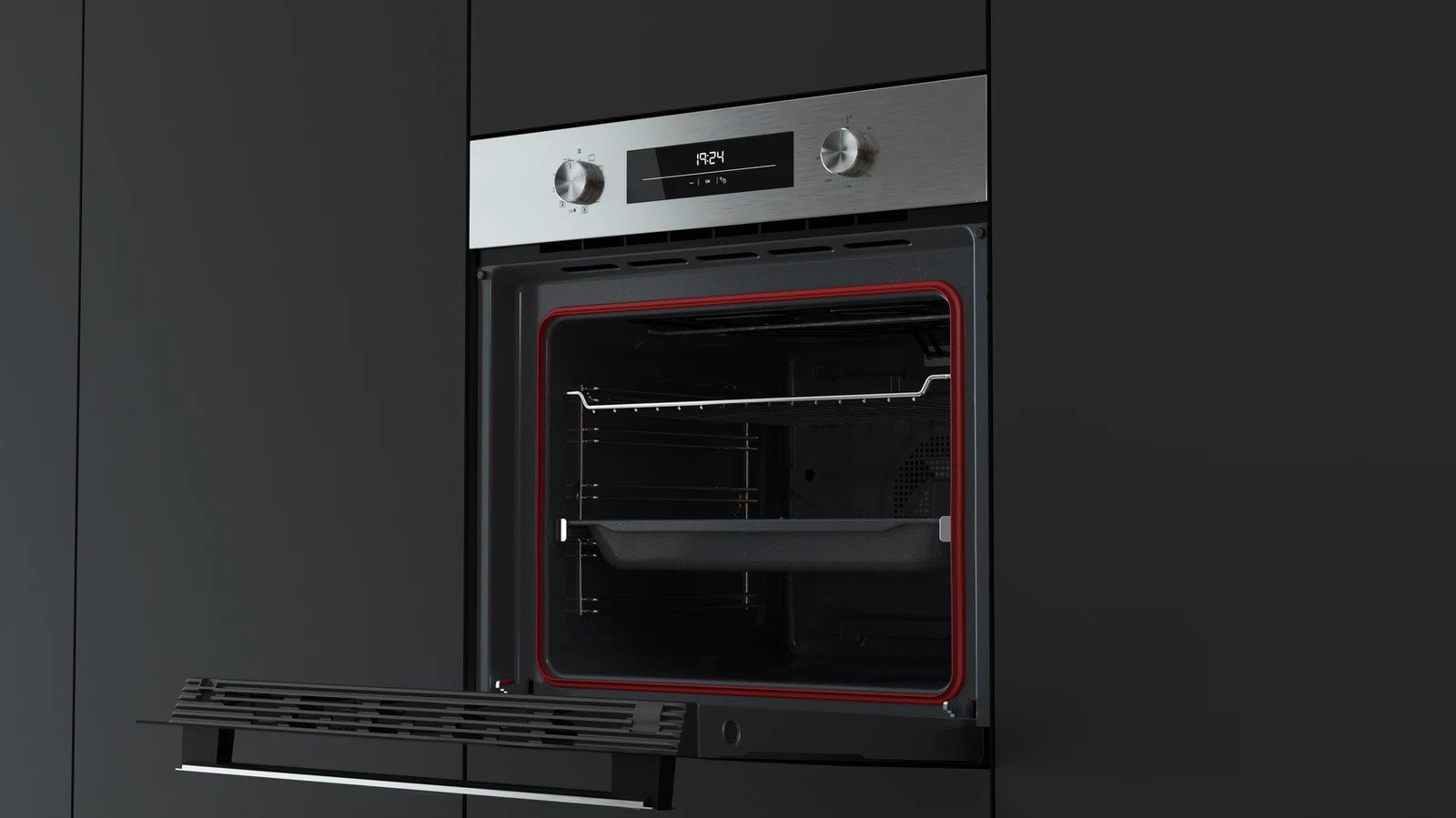 Духовой шкаф TEKA HSB 6350 SS черный, стальной