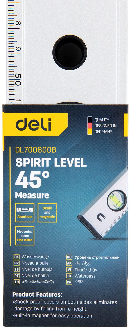 DELI уровень брусковый DL700600B 60 см