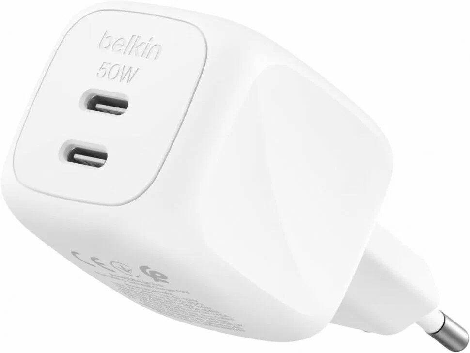 Зарядное устройство Belkin WCH019KQWH USB Type-C 50 Вт белый купить,17512