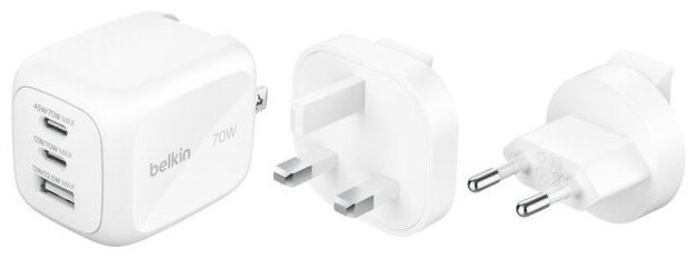 Зарядное устройство Belkin WCH018HQWH USB Type-C, USB 70 Вт белый купить,30362