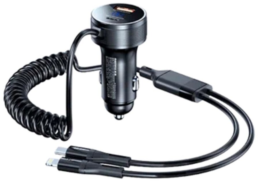 Зарядное устройство Remax RCC336 Lightning, USB Type-C черный