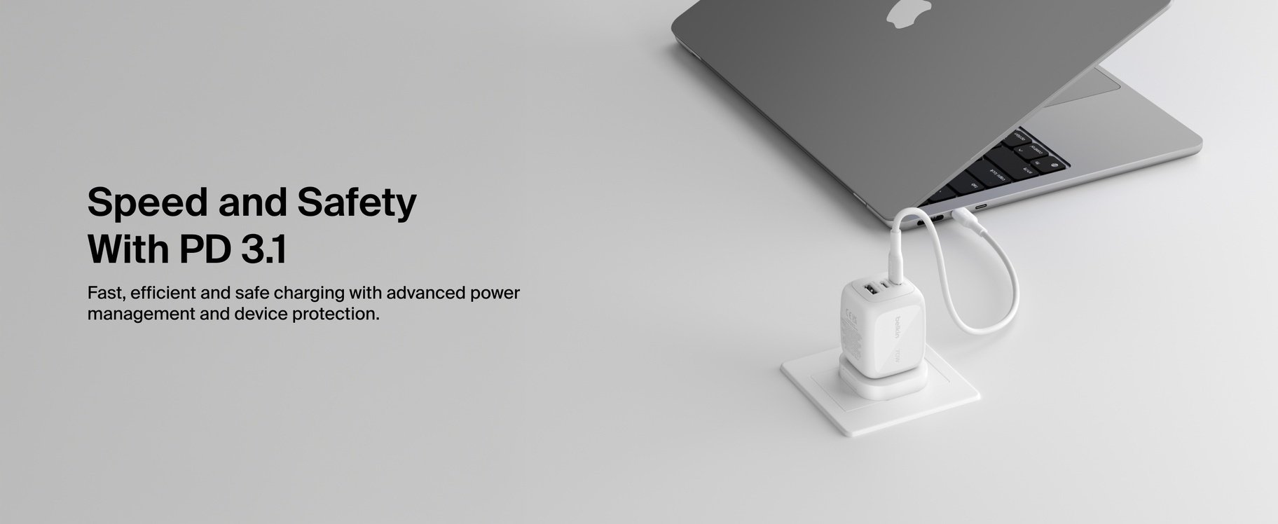 Зарядное устройство Belkin WCH018HQWH USB Type-C, USB 70 Вт белый купить,30362